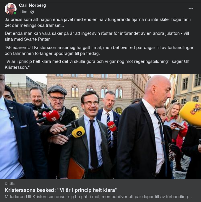 Kristersson Går Nog Mot Regerinsbildning