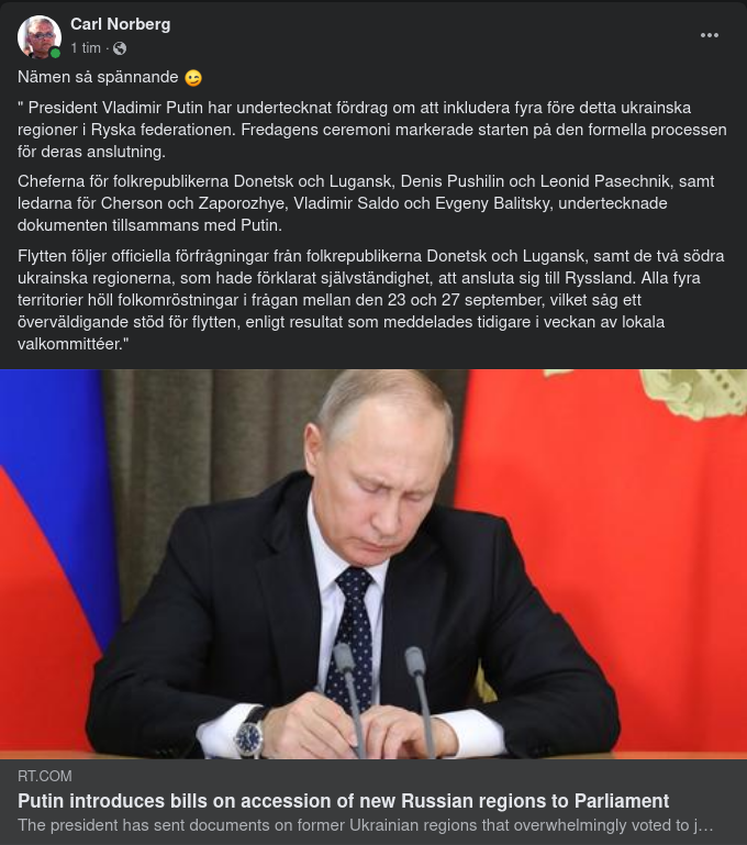 Putin Undertecknar Inkluderingsfördrag