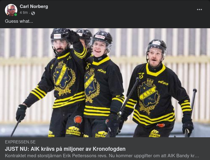AIK Bandy Krävs På Miljoner Av Kronofogden