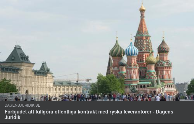 Kontraktsfullgörandesförbjudande Sanktioner