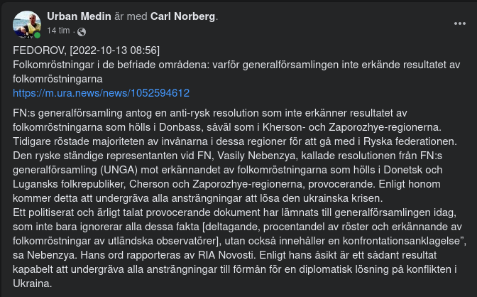 FN:s Generalförsamling Erkänner Inte Folkomröstningsresultat
