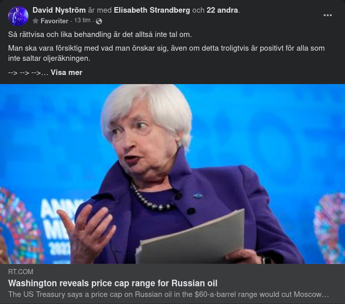 Pristak På Rysk Olja