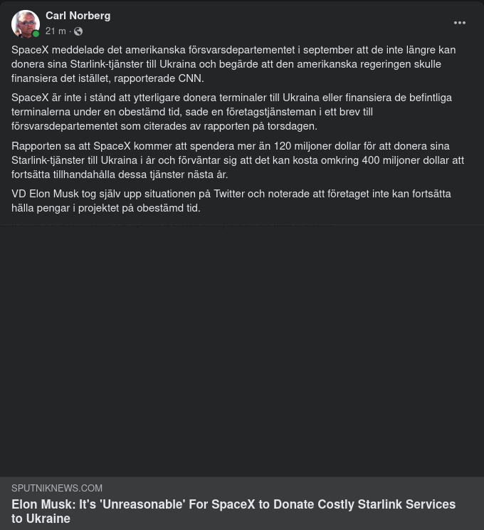 Starlink-Ekonomi I Ukraina