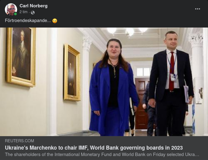 Ukrainas Finansminister Ny Styrelseordförande För IMF & Världsbanken