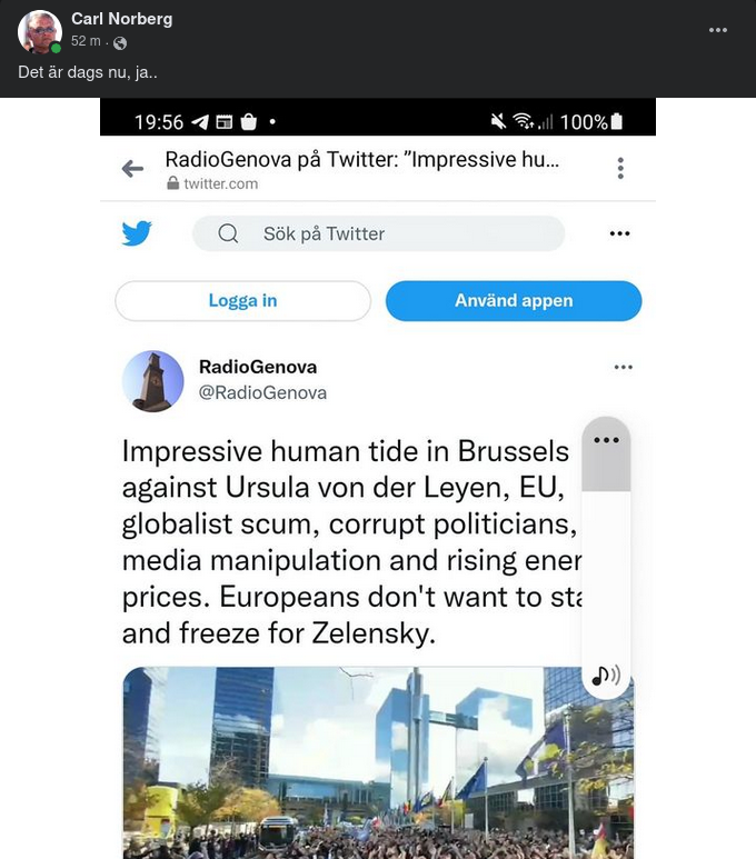 Folkmassor I Bryssel