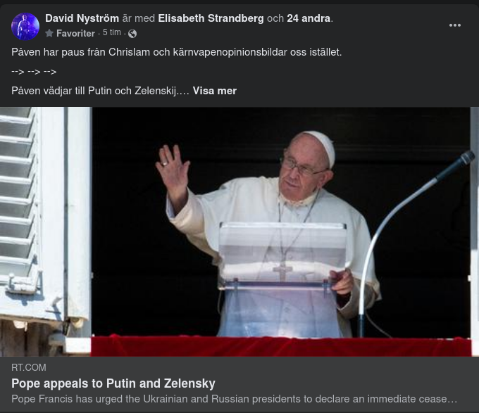 Påven & Kärnvapen I Ukraina-Kriget