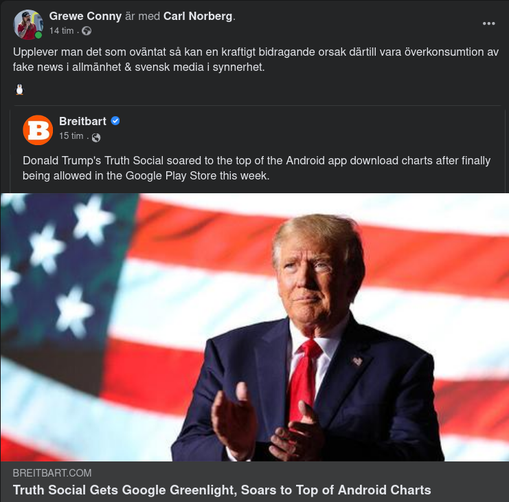 Truth Social App Rusar Till Nedladdningstoppen