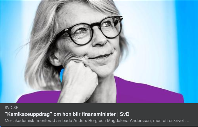 Finansministrigt Kamikazeuppdrag