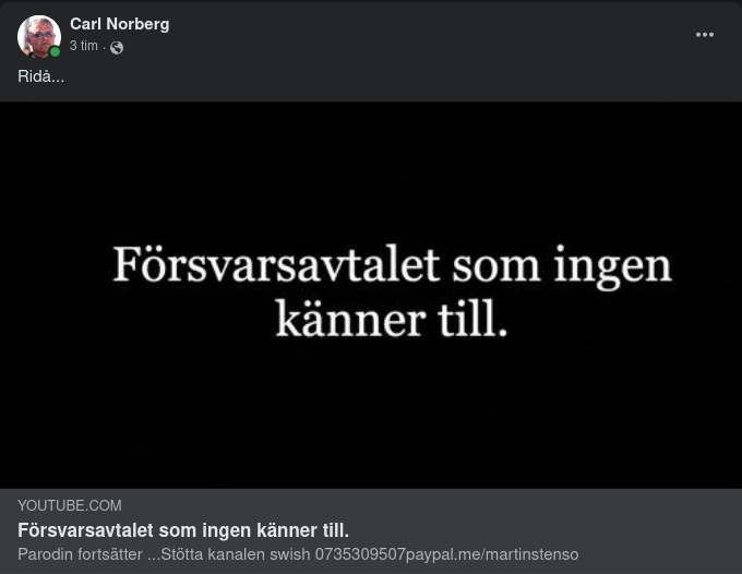 Försvarsavtal Endast Känt Av SVT