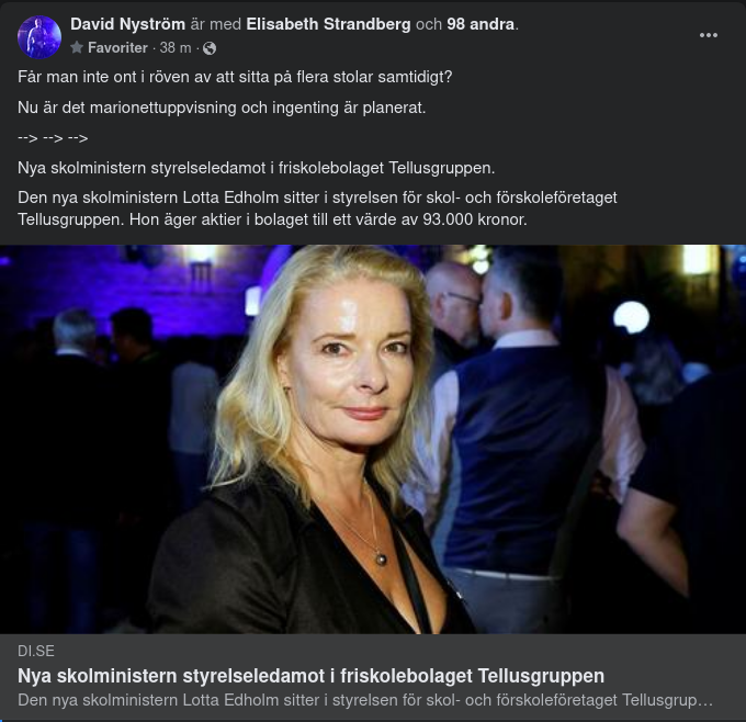 Styrelseledamot & Skolminister