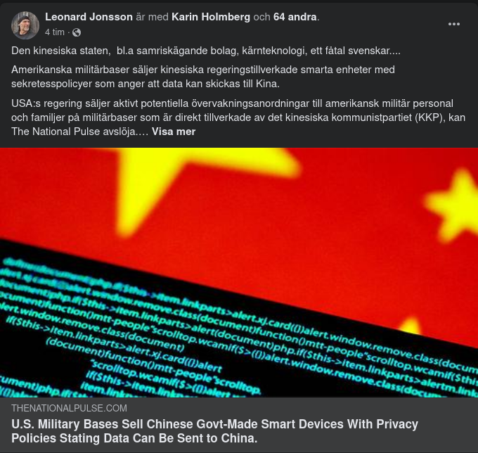 Kinesiska Informationsförmedlare Till Salu På Amerikanska Militärbaser