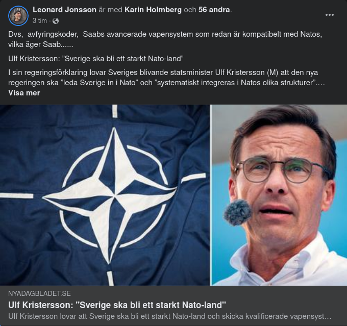 Kristersson Ska Göra Sverige Till Ett Starkt Nato-Land