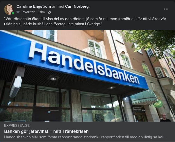 Jättevinstgivande Bank I Räntekrisen