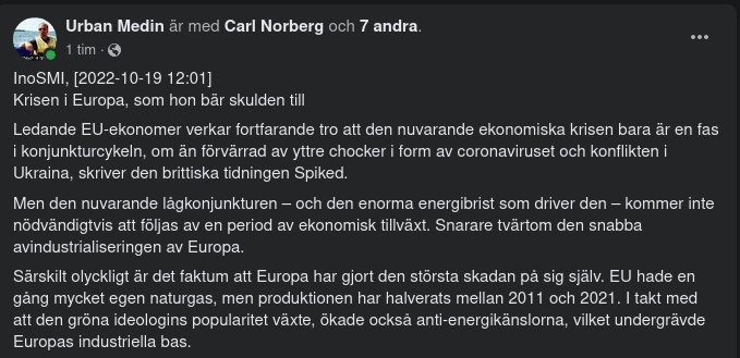 Självskadande Europa