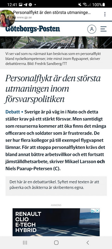 Personalflyktsutmaning Störst För Försvarspolitiken