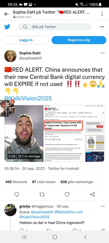 Digitala Kinesiska Pengar Utan Värdelagringskapacitet