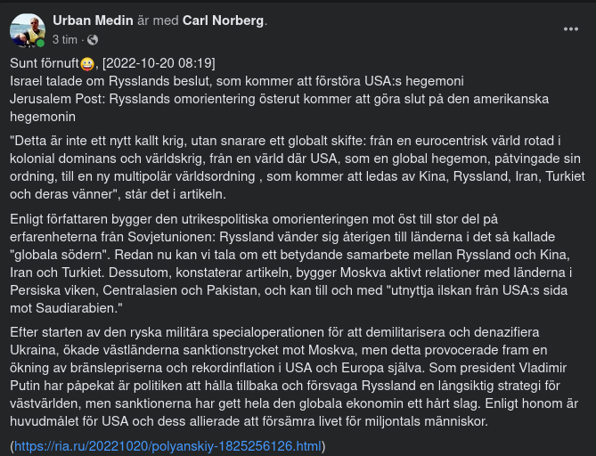 Israel Om Ryskt Beslut & Resten Av Världen