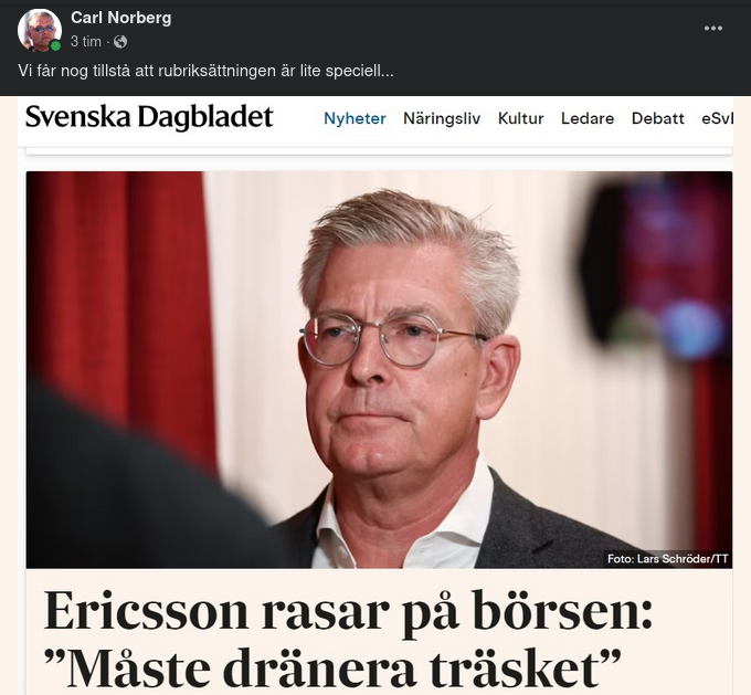 Ericsson & Träskdräneringsbehov
