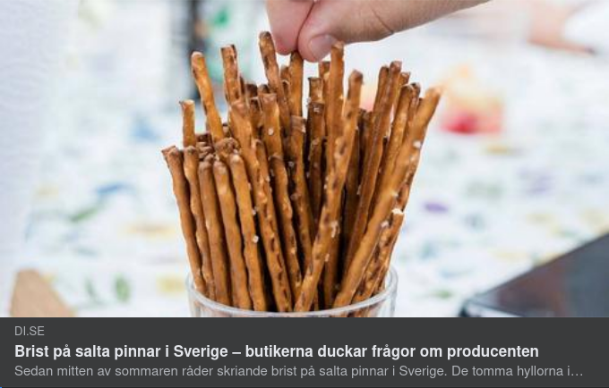 Brist På Salta Pinnar