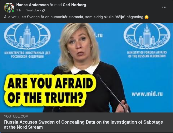 Rysk Undran Över Svenskt Informationsdöljande