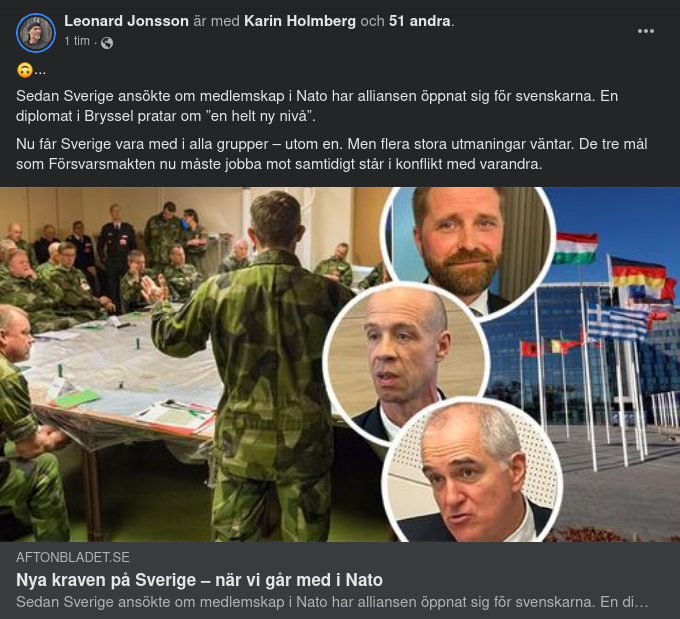 Nato Ger Motverkande Målkonflikt För Försvarsmakten