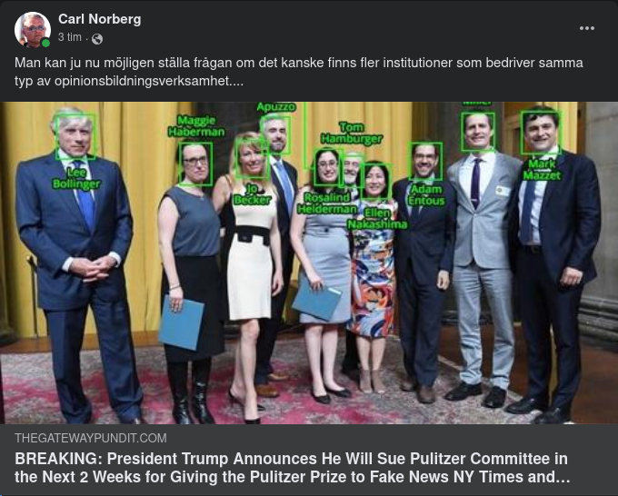 Trump Tänker Stämma Pulitzer-Kommittén