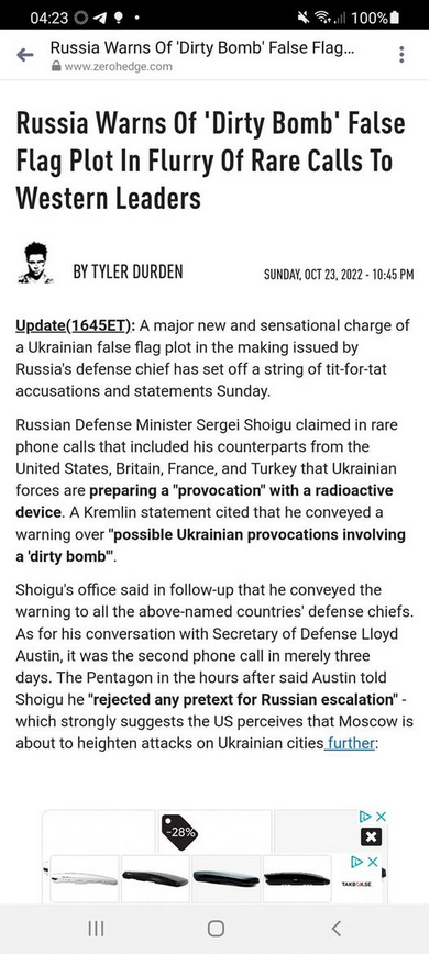 Ryssland Varnar För FF Med Smutsig Bomb