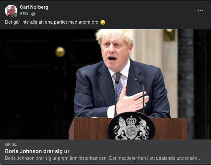 BoJo Drar Sig Ur