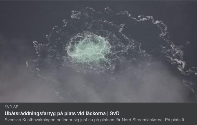 Ubåtsräddningsfartyget Belos På Plats Vid Läckorna