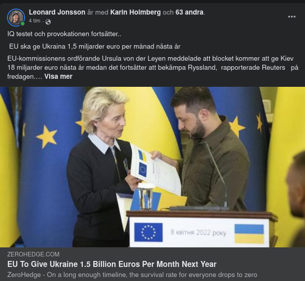 EU:s Ukrainska Månadsräkning För 2023