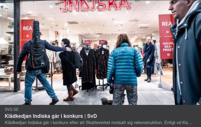 Indiska Ansöker Om Konkurs