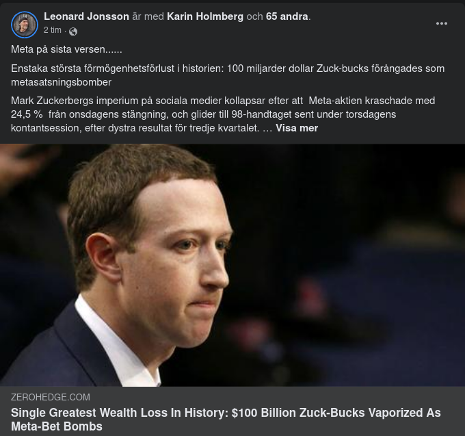 Megaförlust För Meta