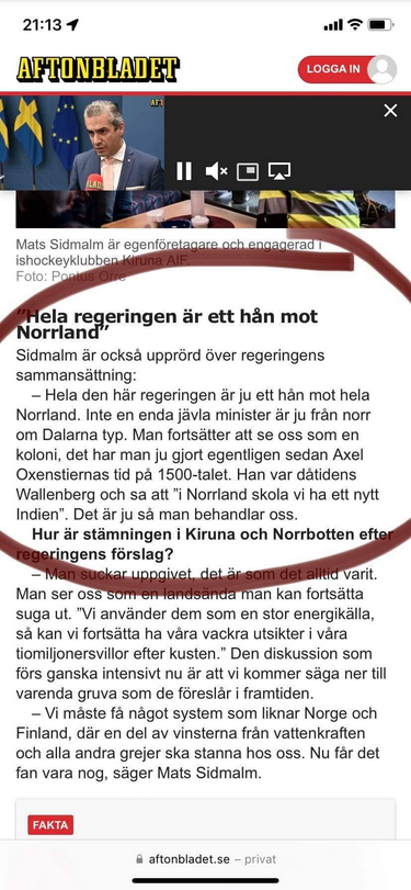 Norrlandshånande Regering