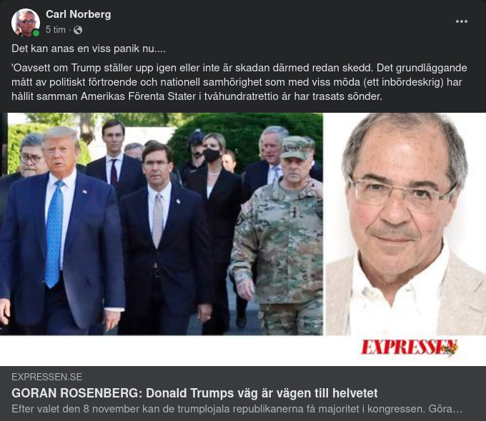 Rosenberg Om Vägen Till Helvetet Med Trump