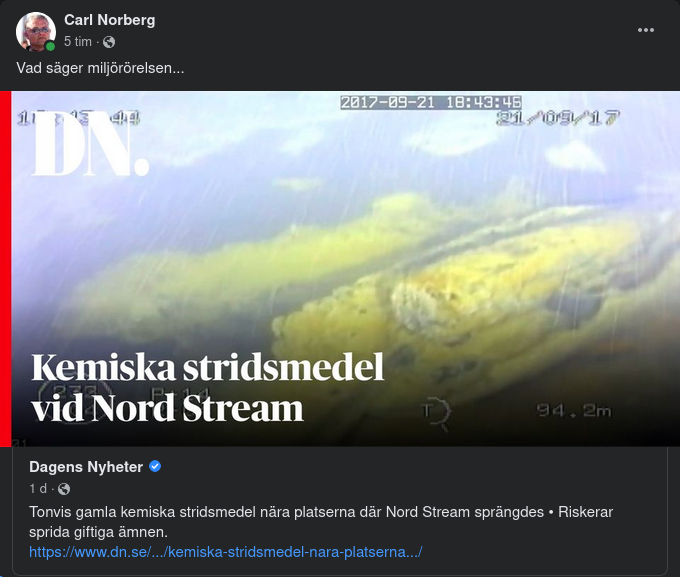 Kemiska Stridsmedel Vid Nord Stream