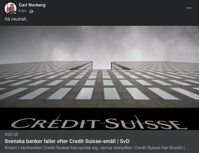 Neutralt Fallande Bankaktier