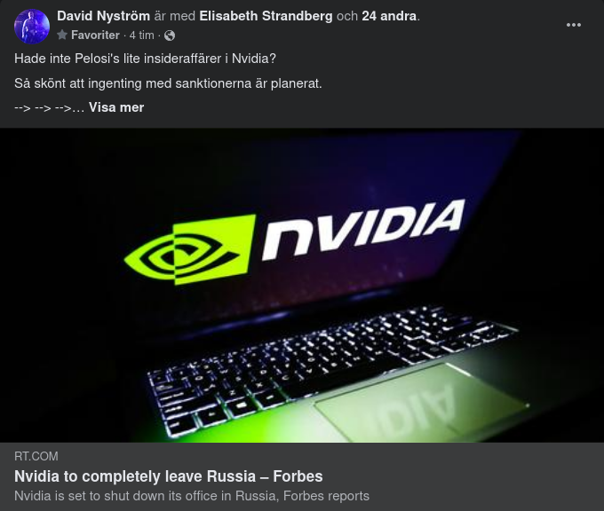 Nvidia Lämnar Ryssland