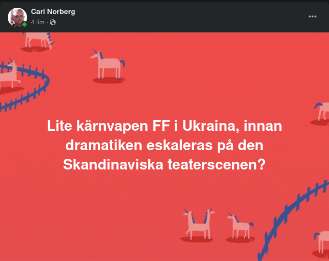 Ukraina Innan Eskalering Av Den Skandinaviska Teaterscenen?..