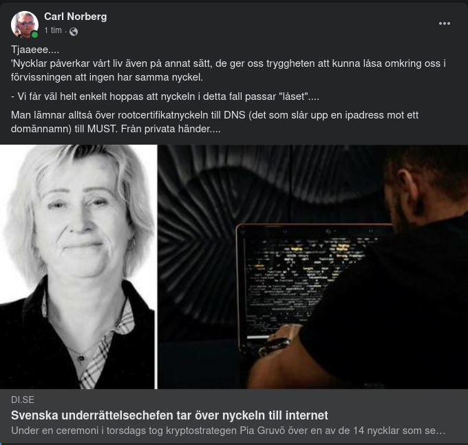 Överlämnad Internetnyckel