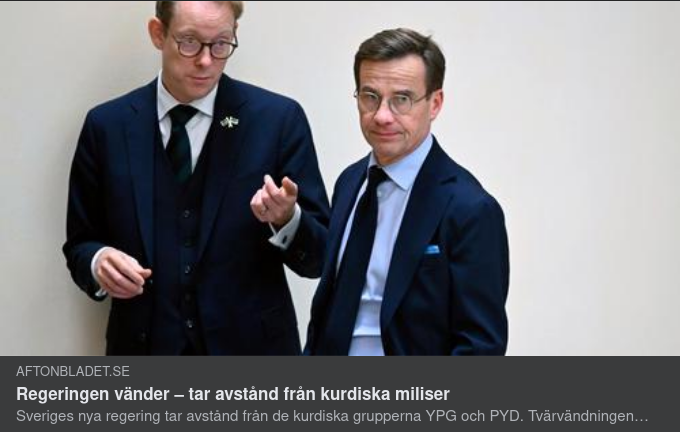 Regeringen Tar Avstånd Från YPG & PYD