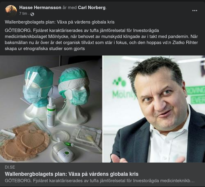 Wallenbergsföretagsplanen - Tjäna På Vårdens Globala Kris