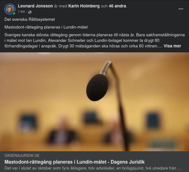 Mastodonträttegång Planerad I Lundin-Målet