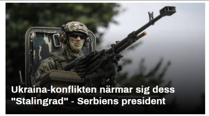 Serbiens President Om Ukrainakonflikten