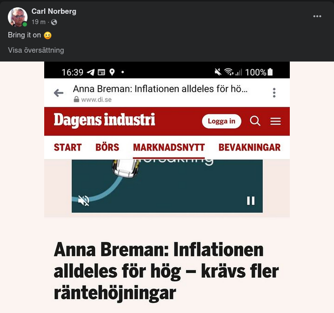 Krav På Fler Räntehöjningar I DI