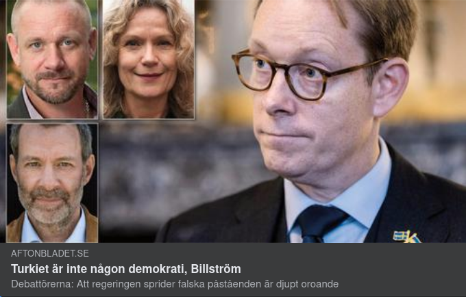 Billström Säger Att Turkiet Inte Är En Demokrati