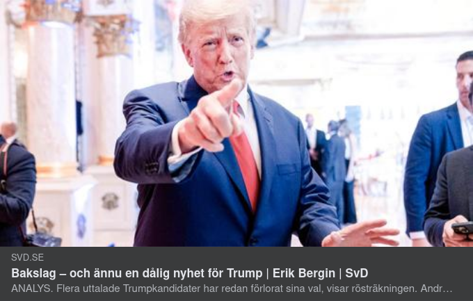 Dåligt För Trump I SvD