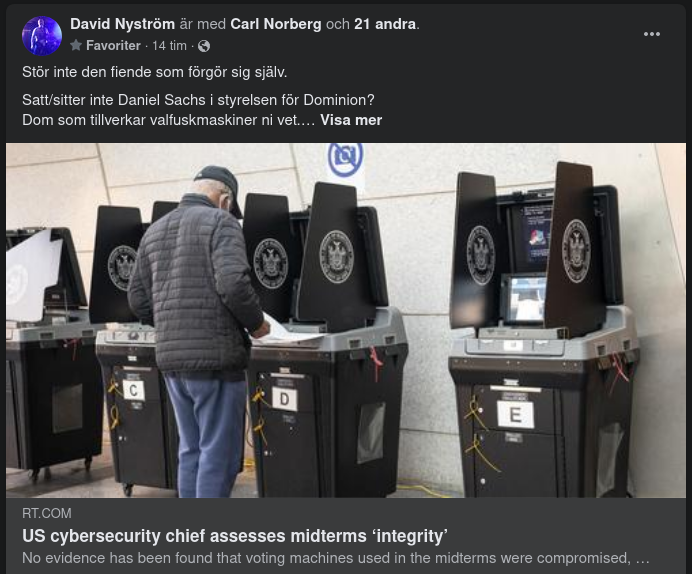 USA:s Cybersäkerhetschef & Valets "Integritet"