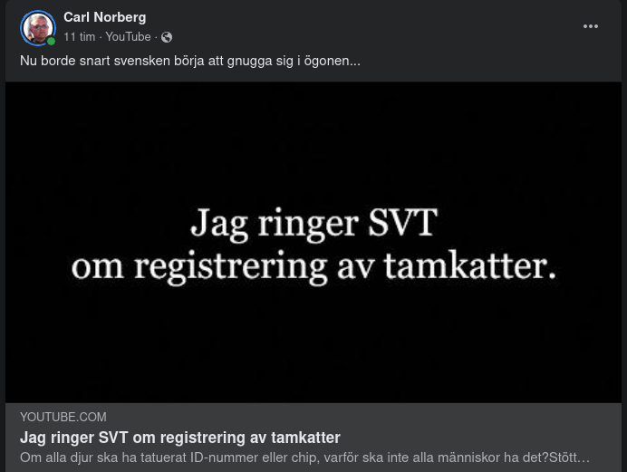 Stensö Ringer SVT Om Kattregistrering