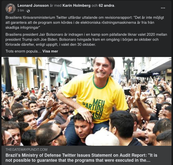 Brasiliens Militär Kan Inte Garantera Röstningsmaskinerna Fria Från Skadliga Infogningar