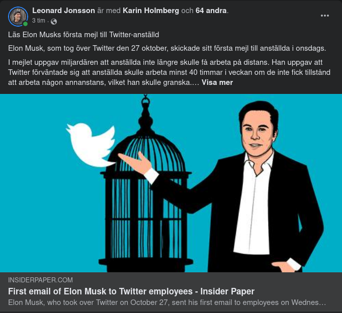Musk Utvecklar Twitter Vidare